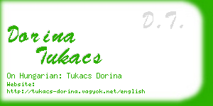 dorina tukacs business card